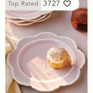 Anthropologie Set of Four Handpainted Glazed Stoneware Plates New In Box NWT